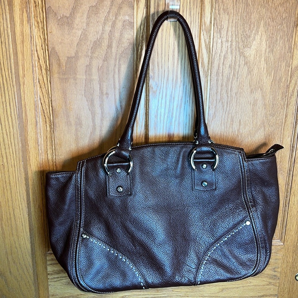 Francesco Biasia Brown Leather Tote Bag - Picture 2 of 9